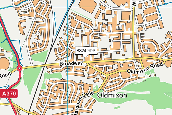 BS24 9DP map - OS VectorMap District (Ordnance Survey)