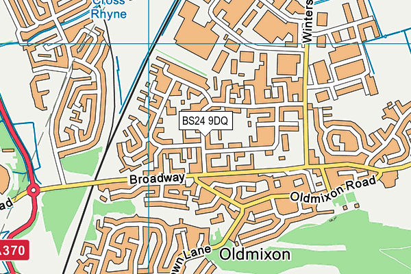 BS24 9DQ map - OS VectorMap District (Ordnance Survey)