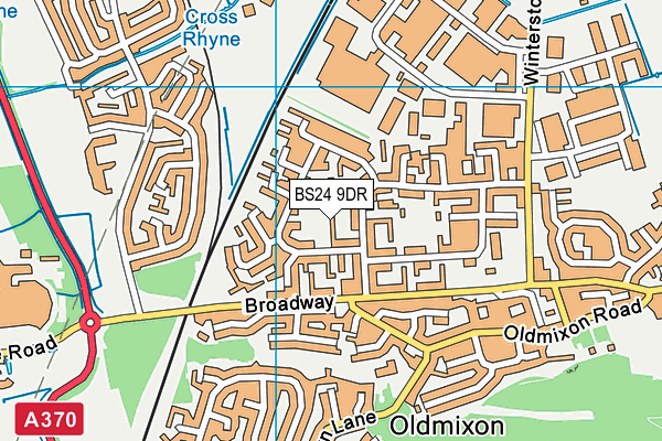BS24 9DR map - OS VectorMap District (Ordnance Survey)