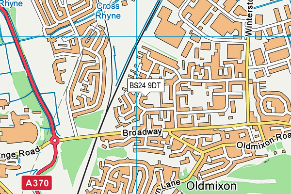 BS24 9DT map - OS VectorMap District (Ordnance Survey)