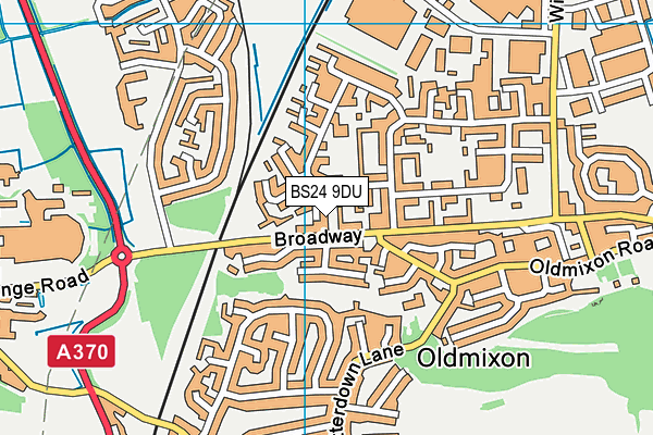 BS24 9DU map - OS VectorMap District (Ordnance Survey)