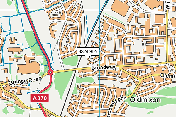 BS24 9DY map - OS VectorMap District (Ordnance Survey)