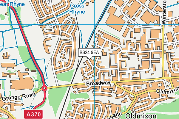 BS24 9EA map - OS VectorMap District (Ordnance Survey)