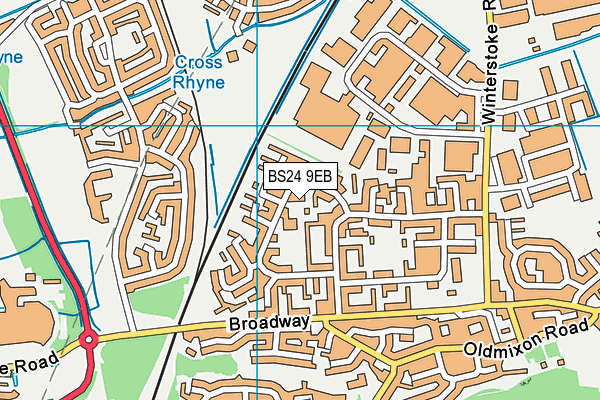 BS24 9EB map - OS VectorMap District (Ordnance Survey)