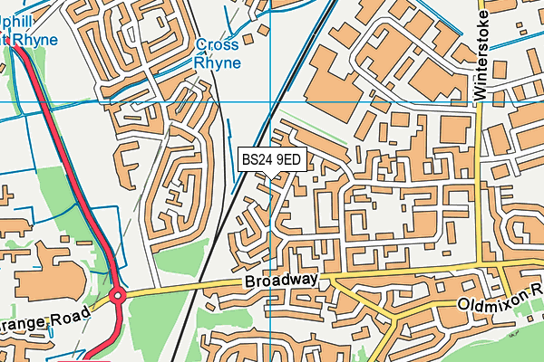 BS24 9ED map - OS VectorMap District (Ordnance Survey)