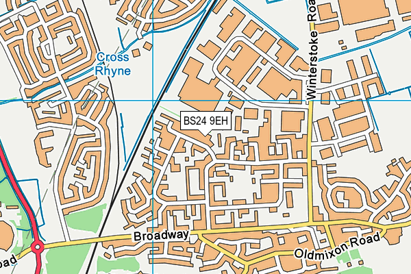 BS24 9EH map - OS VectorMap District (Ordnance Survey)