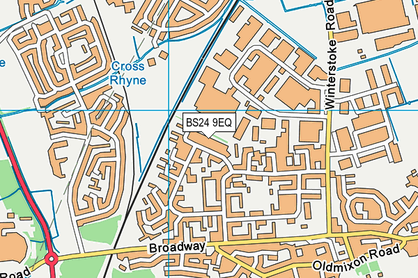 BS24 9EQ map - OS VectorMap District (Ordnance Survey)