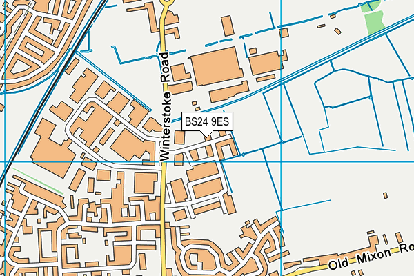 BS24 9ES map - OS VectorMap District (Ordnance Survey)
