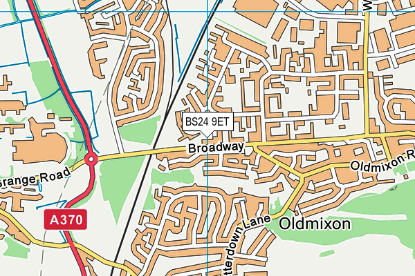 BS24 9ET map - OS VectorMap District (Ordnance Survey)