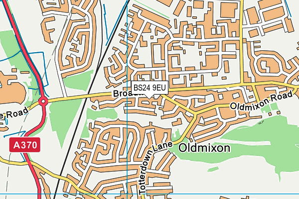 BS24 9EU map - OS VectorMap District (Ordnance Survey)