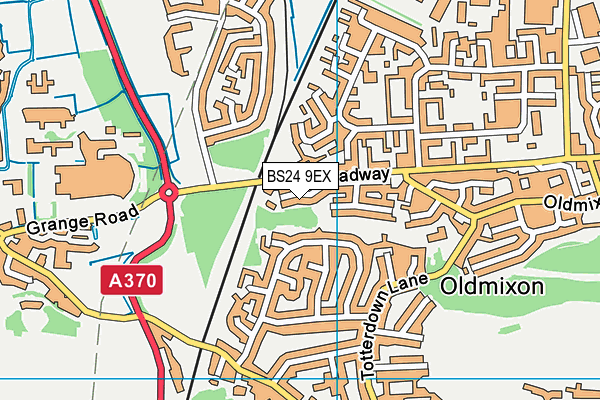 BS24 9EX map - OS VectorMap District (Ordnance Survey)