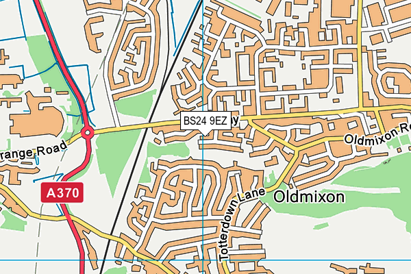 BS24 9EZ map - OS VectorMap District (Ordnance Survey)