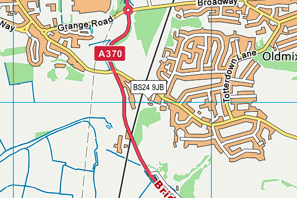 BS24 9JB map - OS VectorMap District (Ordnance Survey)