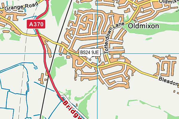 BS24 9JE map - OS VectorMap District (Ordnance Survey)