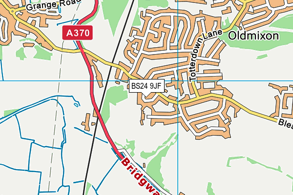 BS24 9JF map - OS VectorMap District (Ordnance Survey)