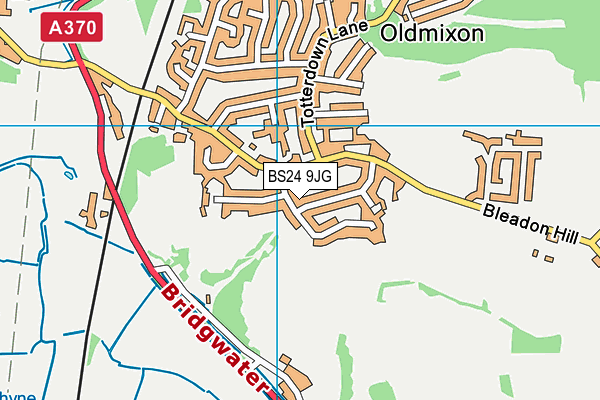 BS24 9JG map - OS VectorMap District (Ordnance Survey)