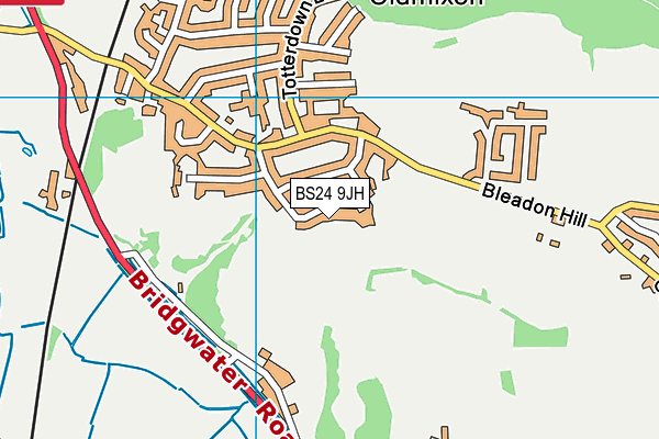 BS24 9JH map - OS VectorMap District (Ordnance Survey)