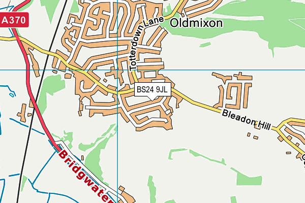 BS24 9JL map - OS VectorMap District (Ordnance Survey)