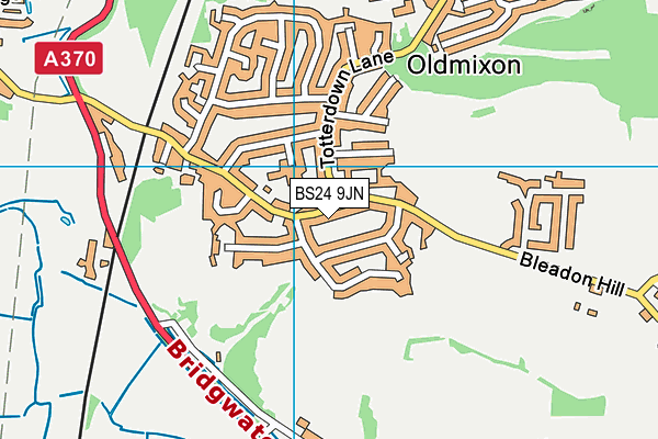 BS24 9JN map - OS VectorMap District (Ordnance Survey)