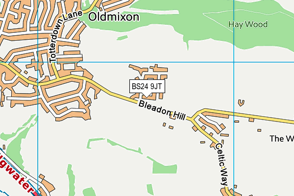BS24 9JT map - OS VectorMap District (Ordnance Survey)