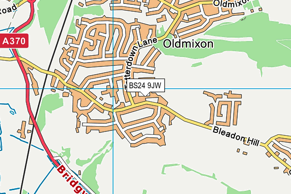BS24 9JW map - OS VectorMap District (Ordnance Survey)