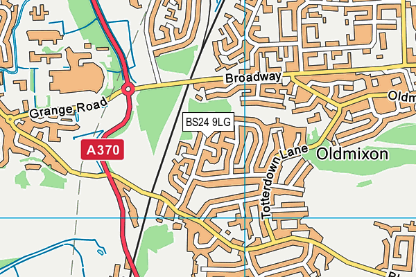 BS24 9LG map - OS VectorMap District (Ordnance Survey)