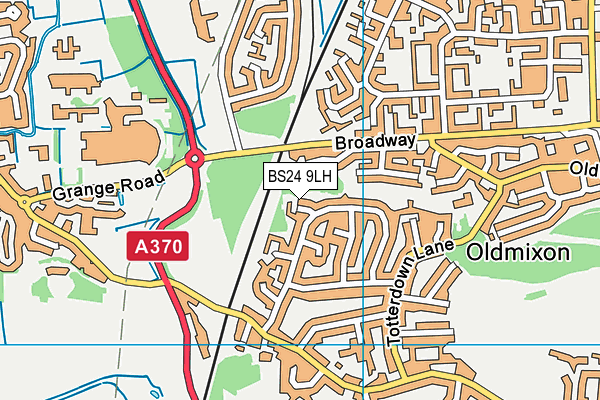 BS24 9LH map - OS VectorMap District (Ordnance Survey)