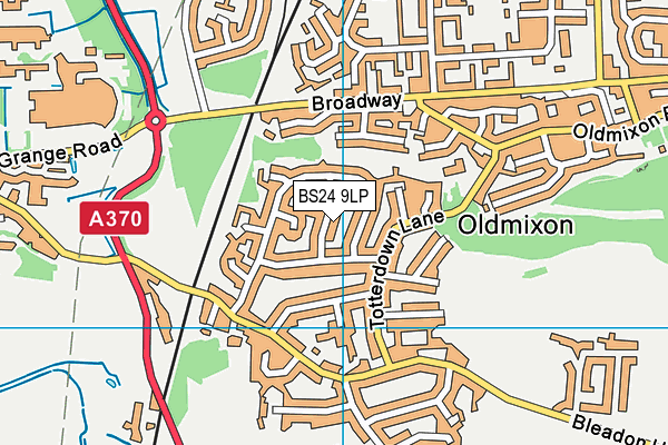 BS24 9LP map - OS VectorMap District (Ordnance Survey)