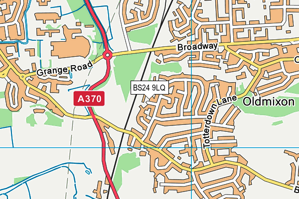 BS24 9LQ map - OS VectorMap District (Ordnance Survey)