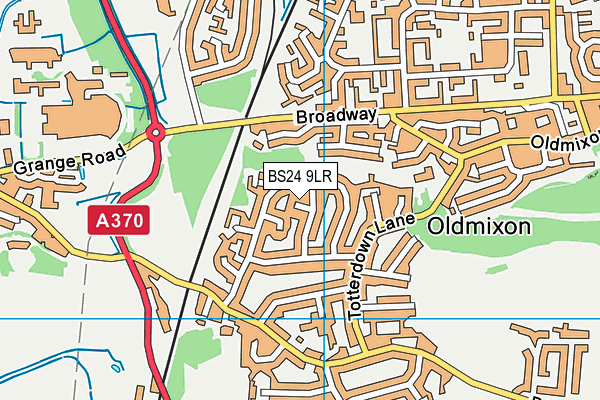 BS24 9LR map - OS VectorMap District (Ordnance Survey)