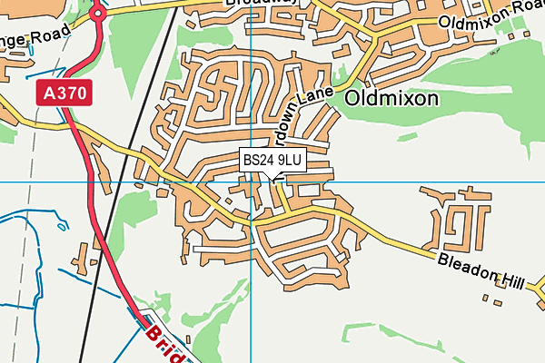 BS24 9LU map - OS VectorMap District (Ordnance Survey)