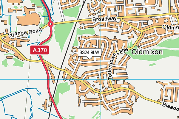BS24 9LW map - OS VectorMap District (Ordnance Survey)