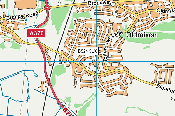 BS24 9LX map - OS VectorMap District (Ordnance Survey)