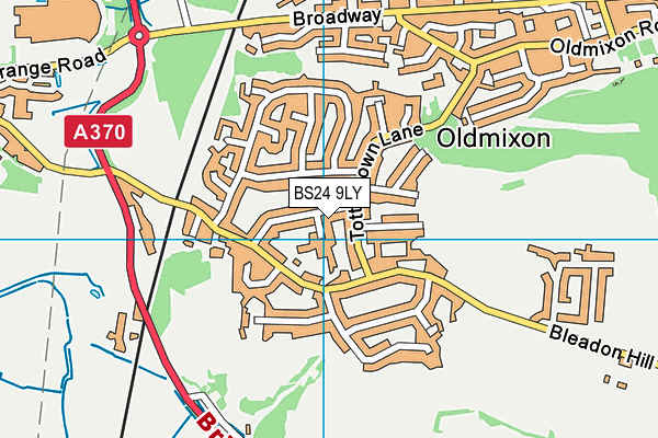 BS24 9LY map - OS VectorMap District (Ordnance Survey)