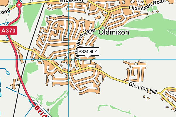 BS24 9LZ map - OS VectorMap District (Ordnance Survey)