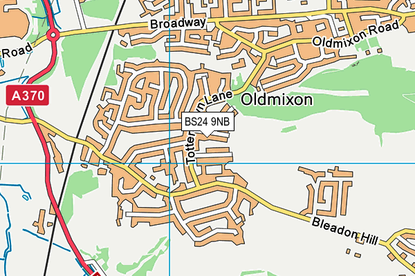 BS24 9NB map - OS VectorMap District (Ordnance Survey)