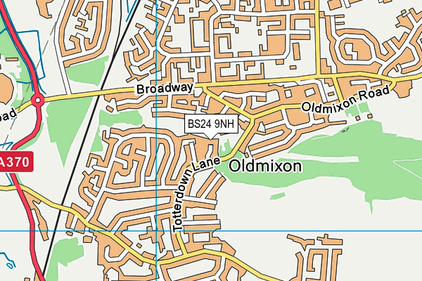 BS24 9NH map - OS VectorMap District (Ordnance Survey)