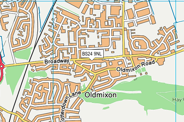 BS24 9NL map - OS VectorMap District (Ordnance Survey)