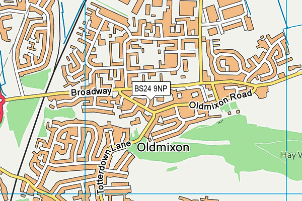 BS24 9NP map - OS VectorMap District (Ordnance Survey)