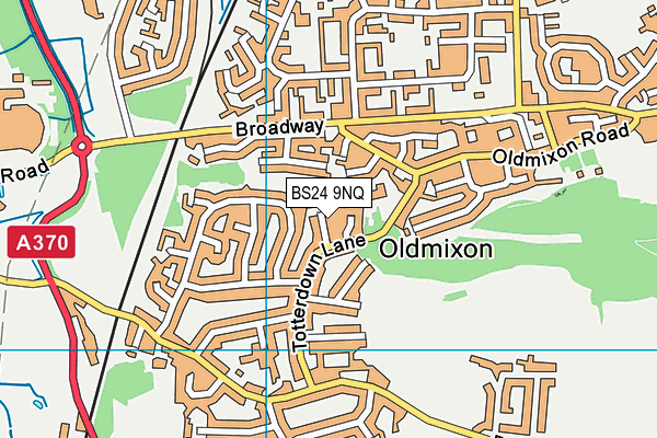 BS24 9NQ map - OS VectorMap District (Ordnance Survey)