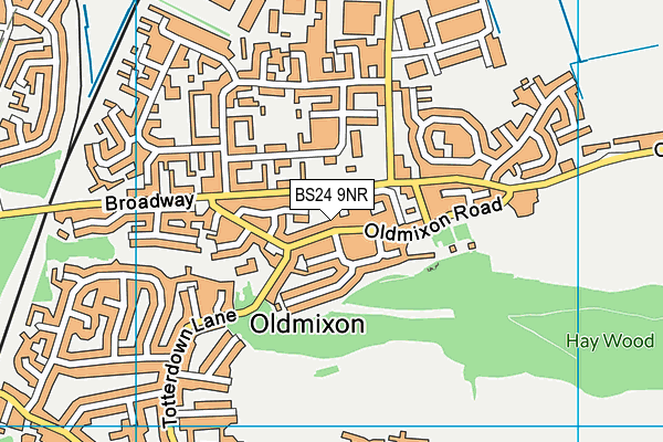 BS24 9NR map - OS VectorMap District (Ordnance Survey)