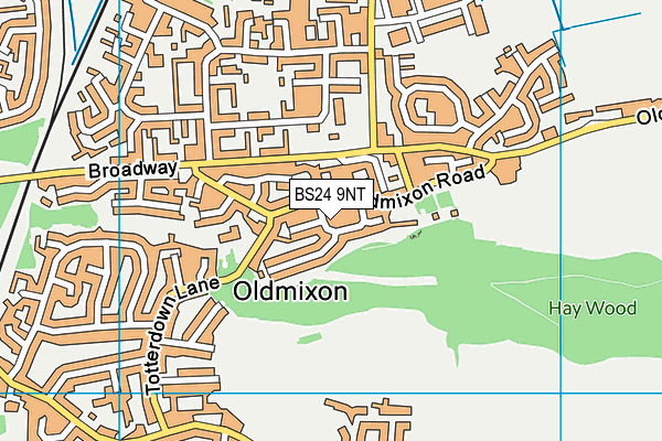 BS24 9NT map - OS VectorMap District (Ordnance Survey)