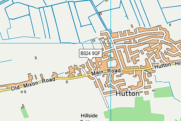 BS24 9QF map - OS VectorMap District (Ordnance Survey)