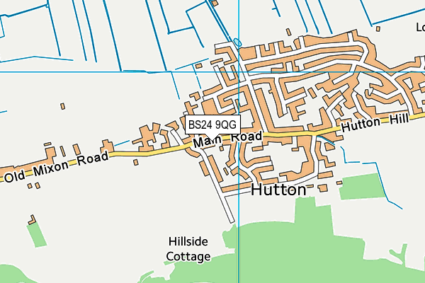 BS24 9QG map - OS VectorMap District (Ordnance Survey)