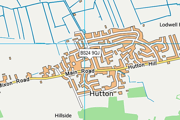 BS24 9QJ map - OS VectorMap District (Ordnance Survey)