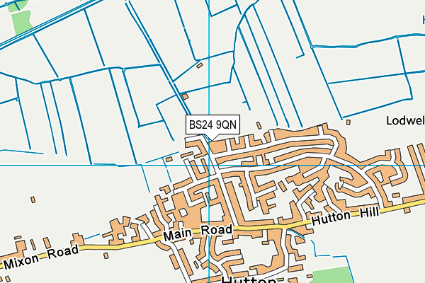 BS24 9QN map - OS VectorMap District (Ordnance Survey)