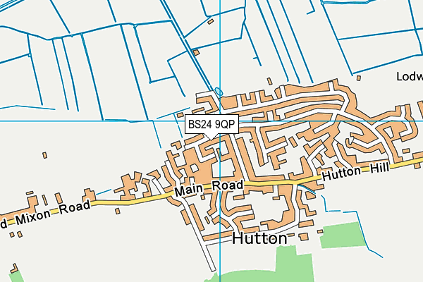 BS24 9QP map - OS VectorMap District (Ordnance Survey)