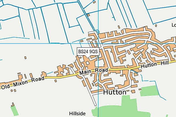 BS24 9QS map - OS VectorMap District (Ordnance Survey)