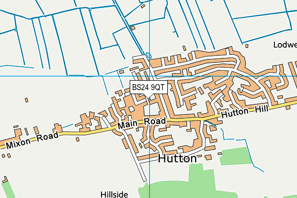 BS24 9QT map - OS VectorMap District (Ordnance Survey)