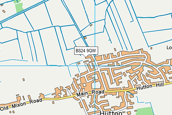 BS24 9QW map - OS VectorMap District (Ordnance Survey)